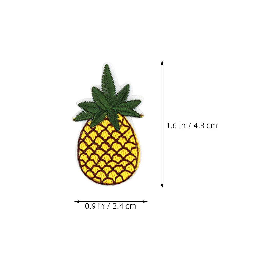 Healifty Glitter Decor Iron On Patches Embroidered Patches Sequins Pineapple Applique Jackets Jeans Bags Cloth T Shirt Sweater