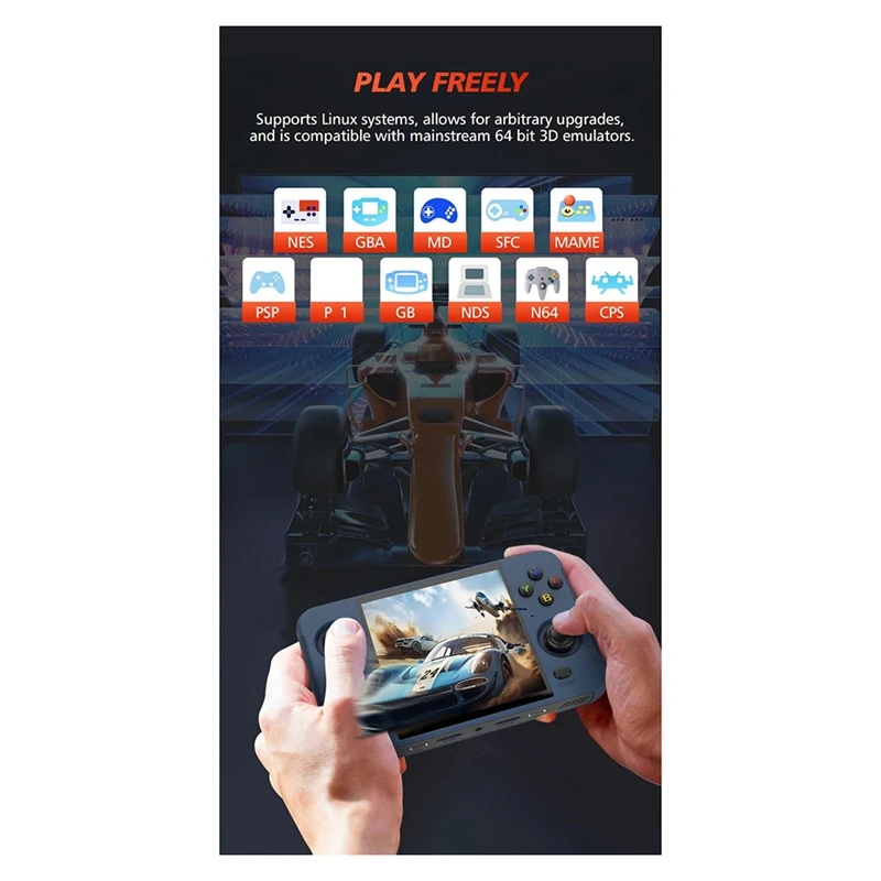 B03B-R40S Retro Videospielkonsole 16 GB + 64 GB Wifi + BT Linux Unterstützung für GBA GBC PSP PS1 N64 DC NDS ARCADE Simulator