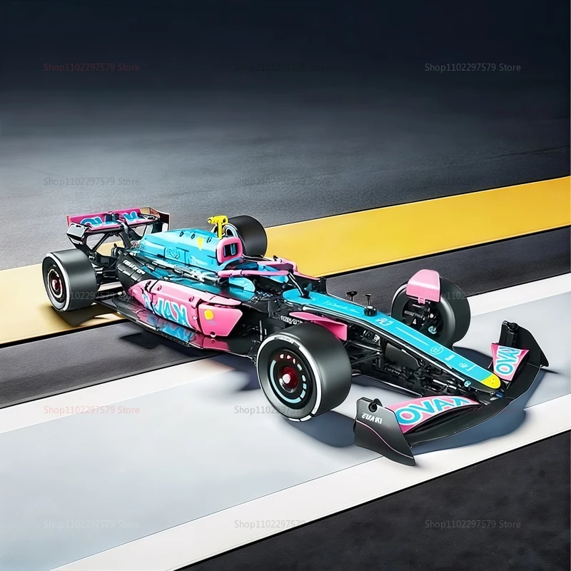 جديد F1 سباق السيارات بنة مجموعة أطفال لعبة بناء عدة تحصيل عرض نموذج هدية عيد ميلاد للأطفال التعليمية الجذعية Playset