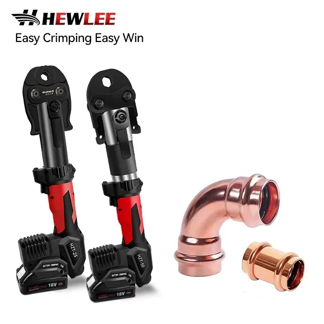 In Stock HEWLEE HZT-50 Hydraulic Battery Press Tool For Copper Pex Pipe Pro Cordless Pressing Fitting Tools Plumbing Tube