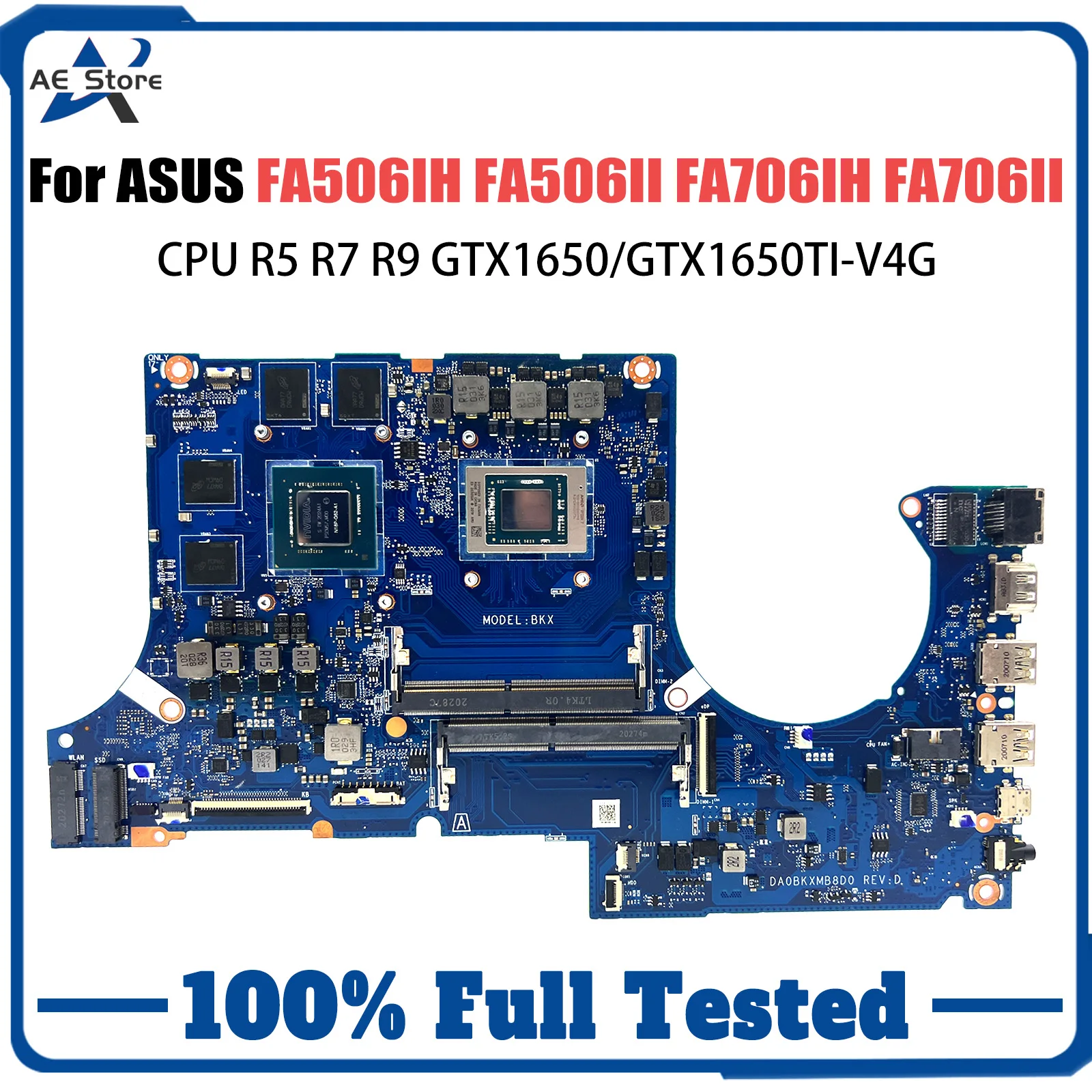 

FA506 Mainboard For ASUS Tuf A15 FA706 FA506IV FX506I FA506II FA506IH FA706IH FA706II FA706I Laptop Motherboard R5 R7 CPU