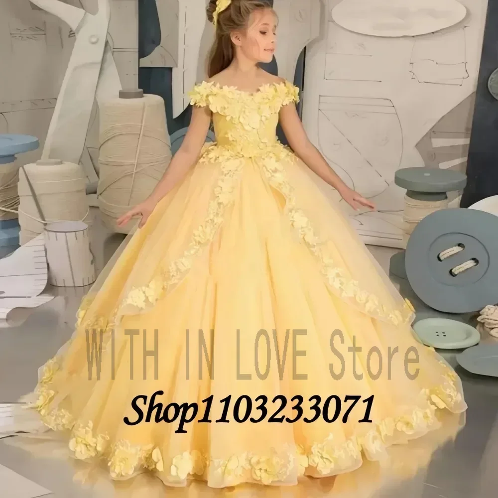 

Flower Girl Dress Evening First Communion Gown Sweetheart Floor-Length Ball Gown Princess Dress for Wedding Bridesmaid Birthday