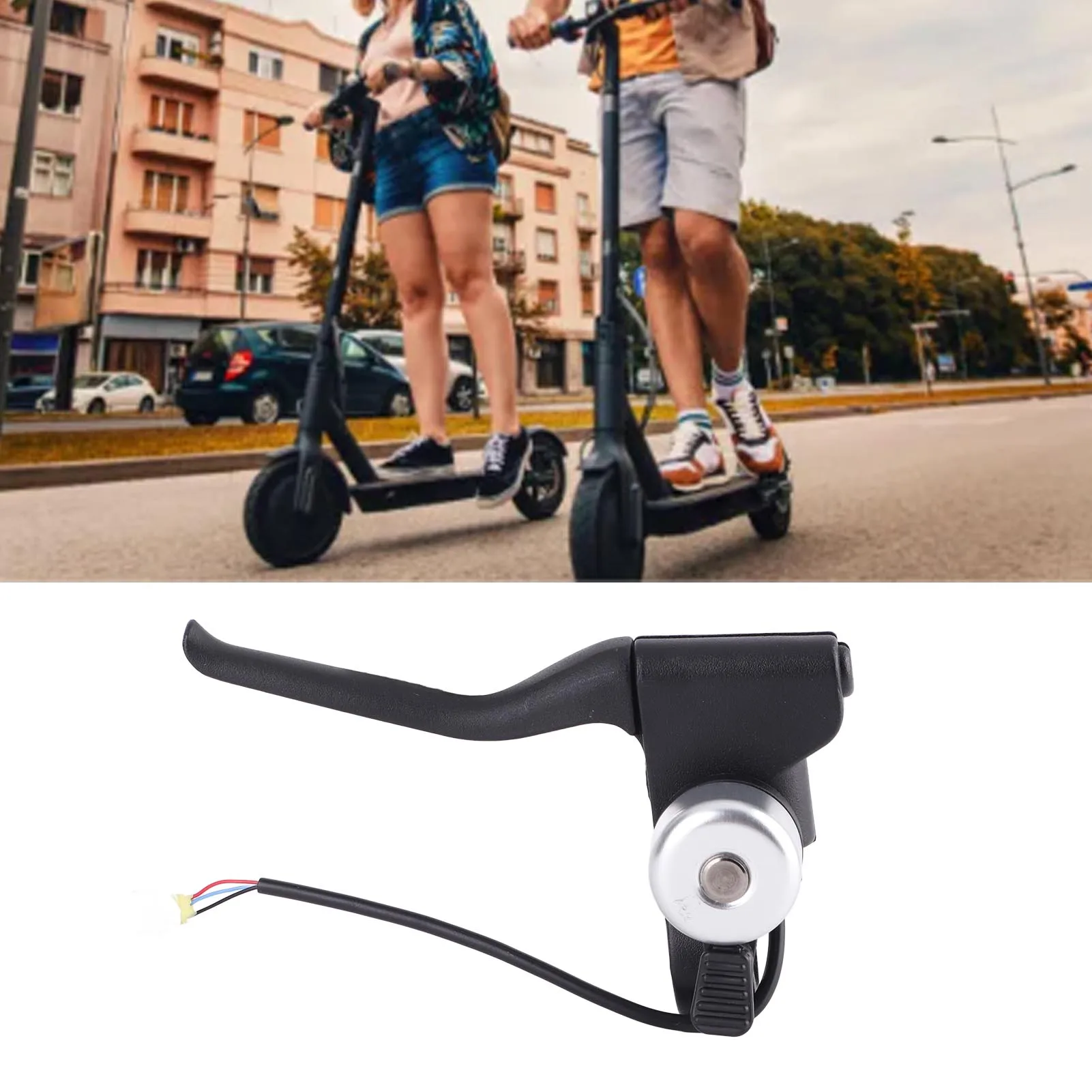 

ZK30 левый тормозной рычаг, нейлоновый и металлический левый тормозной рычаг, замена ручки с колокольчиком для электрического скутера GOTRAX