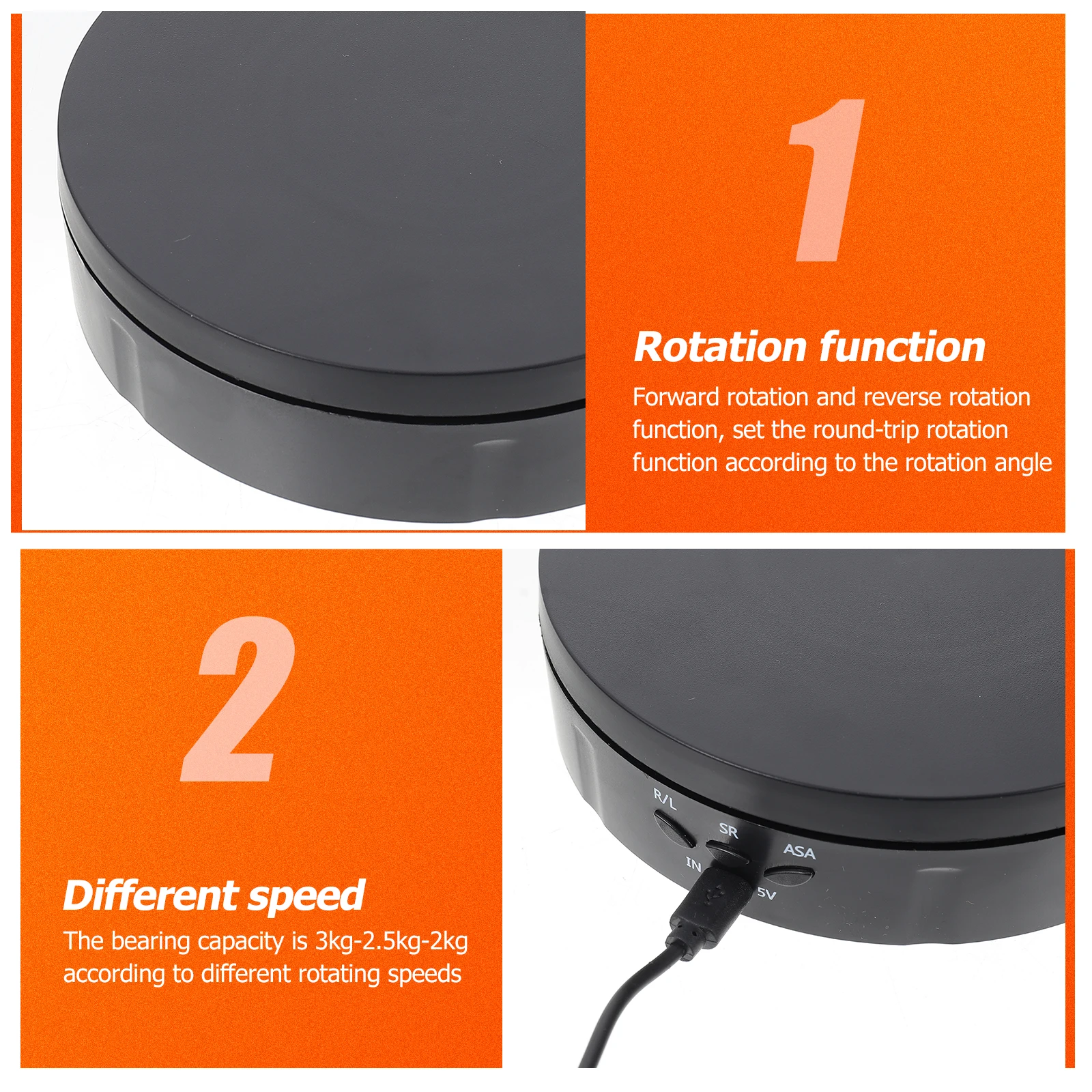 

Rotating Display St ABS Material Electric Jewelry Base Watch Turntable Show Case Home Decor Collectibles