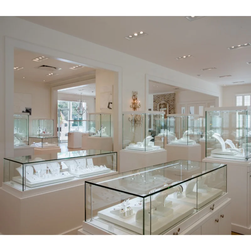 

Custom. boutique jewelry shop furniture wooden jewelry shop showcase high quality jewelry display cabinet