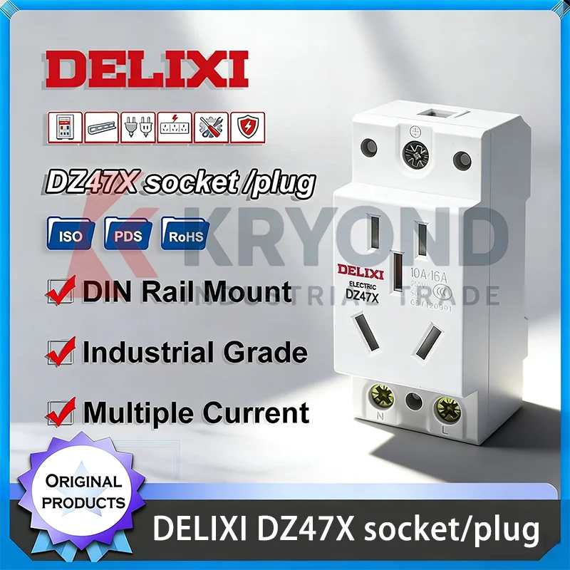 DELIXI DZ47X AC30 DIN Rail Modular Socket 10A 16A 25A for Electrical Control Cabinet Power Distribution System Industrial PnlUse