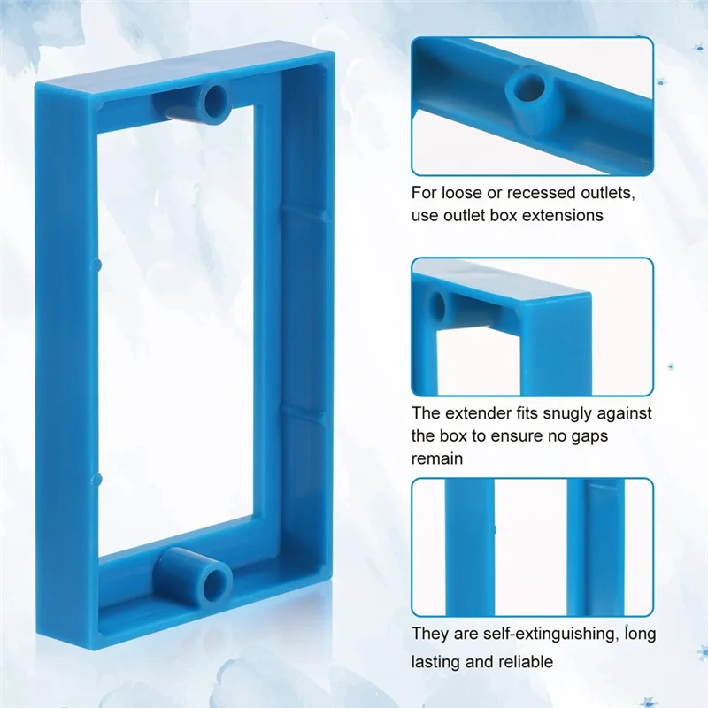 【Rushed】5-Pack 1/2Inch Single Gang Receptacle Outlet Box Extenders - Electrical Outlet Extender For Electrical Outlet Switches