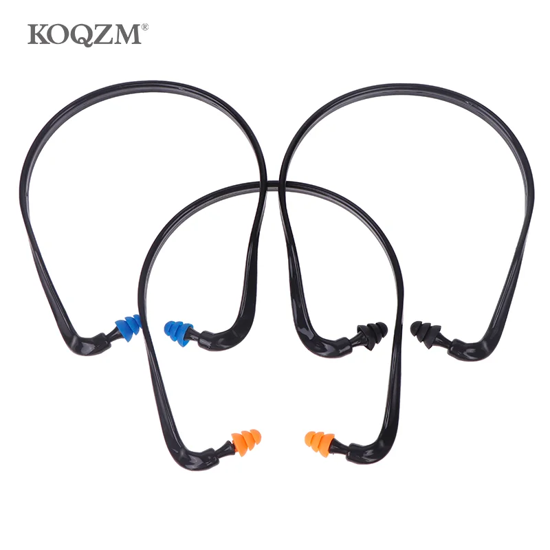 Soft Silicone Head-mounted Earplugs Blue Black Orange Protector Anti-Noise Earmuff Sleeping Working Noise Reduction Ear Plugs