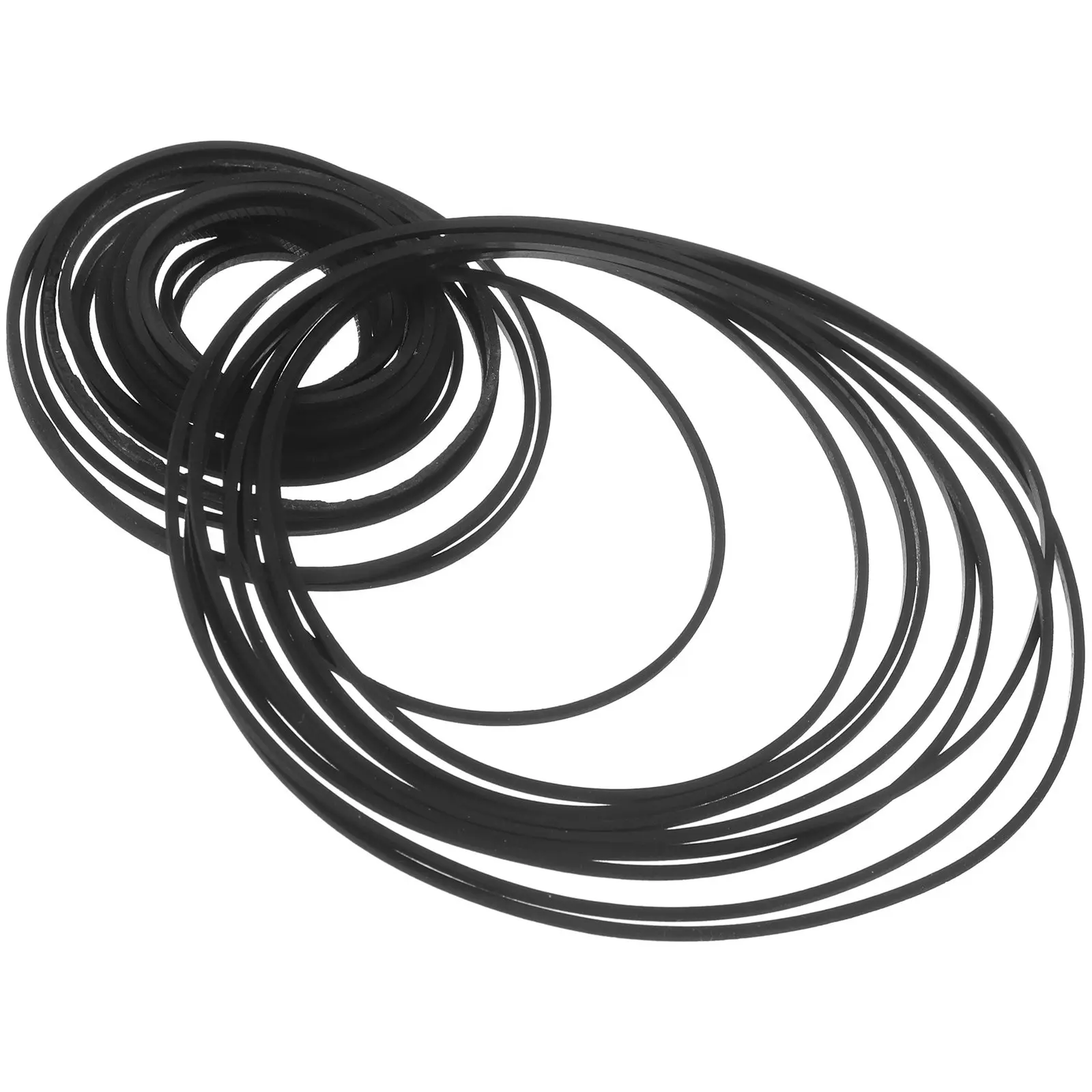 60Pcs Cassette Tape Player Belts Recorder Rubber Belts Replacement Kit for Cassette Deck Repair Smooth Operation