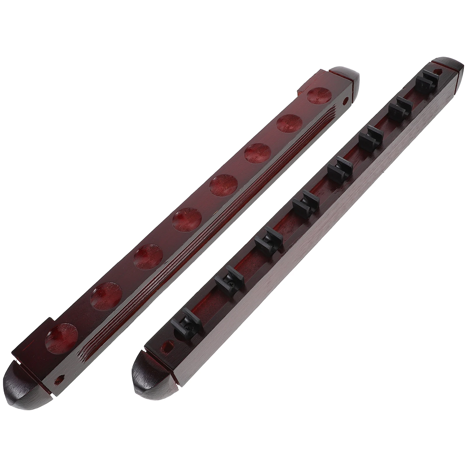 1 ชุดบิลเลียด Rack Pool Stick Holder Wall Mount Multi Hole Cue เก็บไม้วัสดุติดทนนานที่เชื่อถือได้