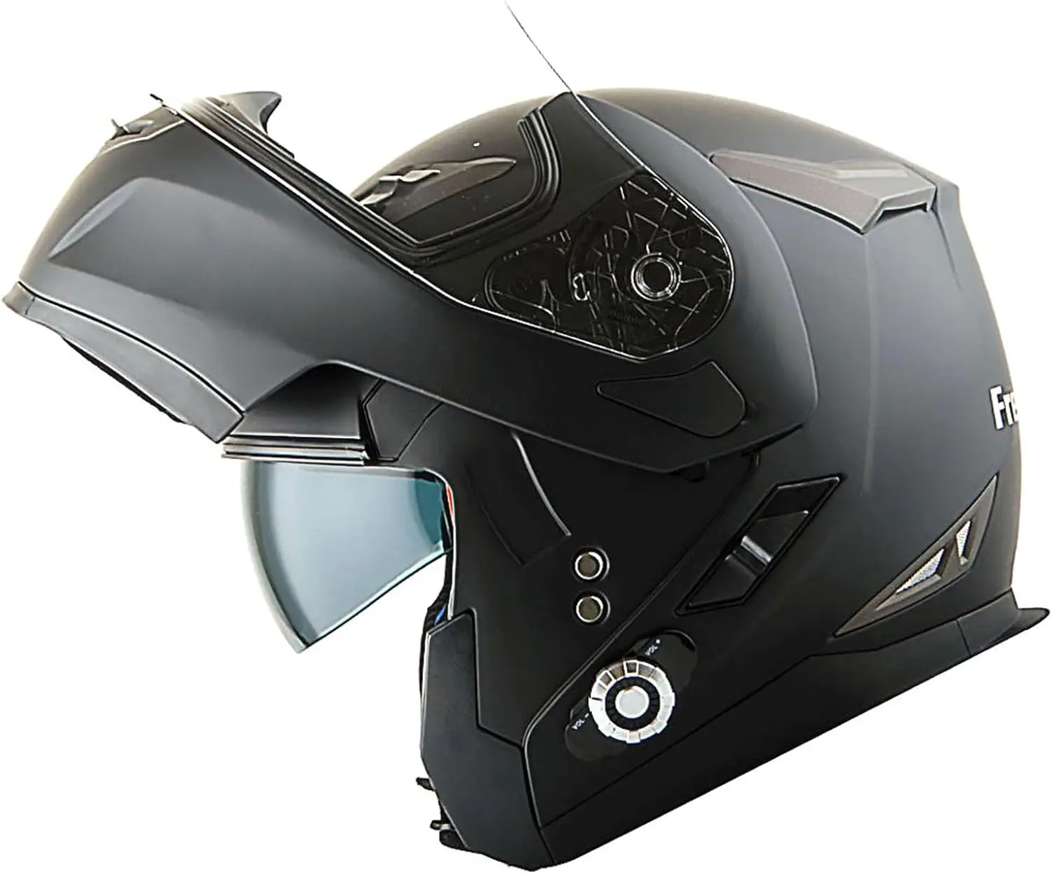 

(Large)Motorcycle Bluetooth Helmet Modular Flip up Full Face Dual Visor Integrated Bluetooth Intercom Headset