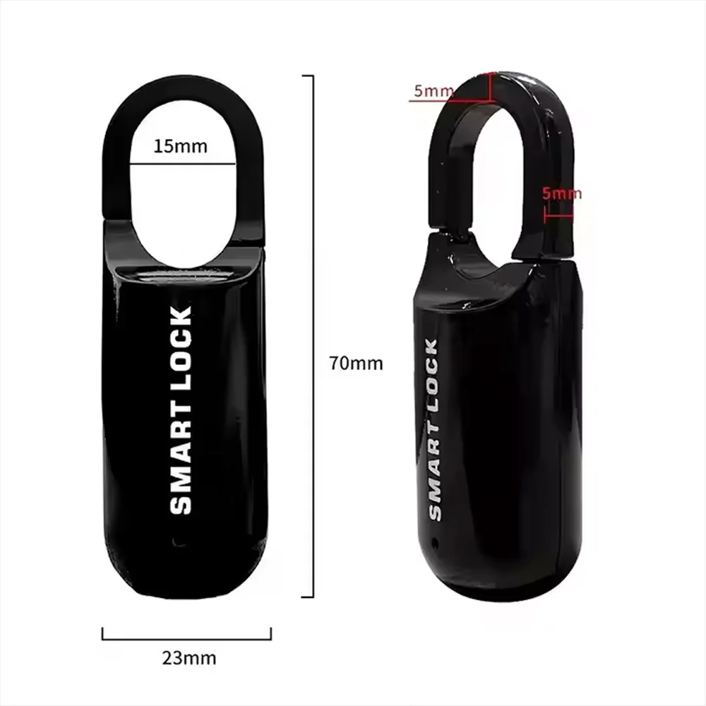 【Best Seller】Mini Fingerprint Padlock - USB Rechargeable & Waterproof Smart Lock for Luggage/Gym Lockers/Toolboxes with Instan