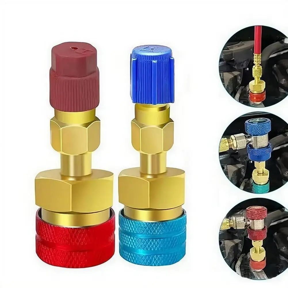 Image of R1234YF Adapter Klimaanlagen-Schnellverbinder R1234YF zu R134A Hoch- und Niederdruckseiten-Adapter Konvertierungsanschluss für Auto-Klimaanlagen