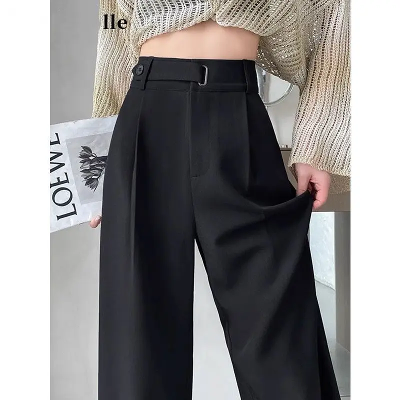 

Simplicity Office Lady Suit Pants Women Spring Summer Fashion High Waist Solid Color Wide Leg Fashion All-match Casual Trousers