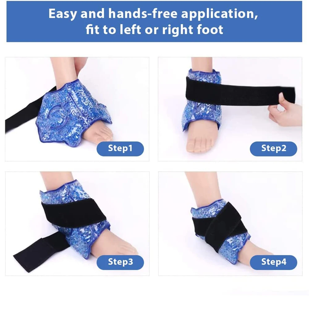 Reusable Ankle Brace Ice Pack For Injuries Hot Cold Compress Therapy Gel Beads Cold Pack For Ankle Surgery Recovery Pain Relief