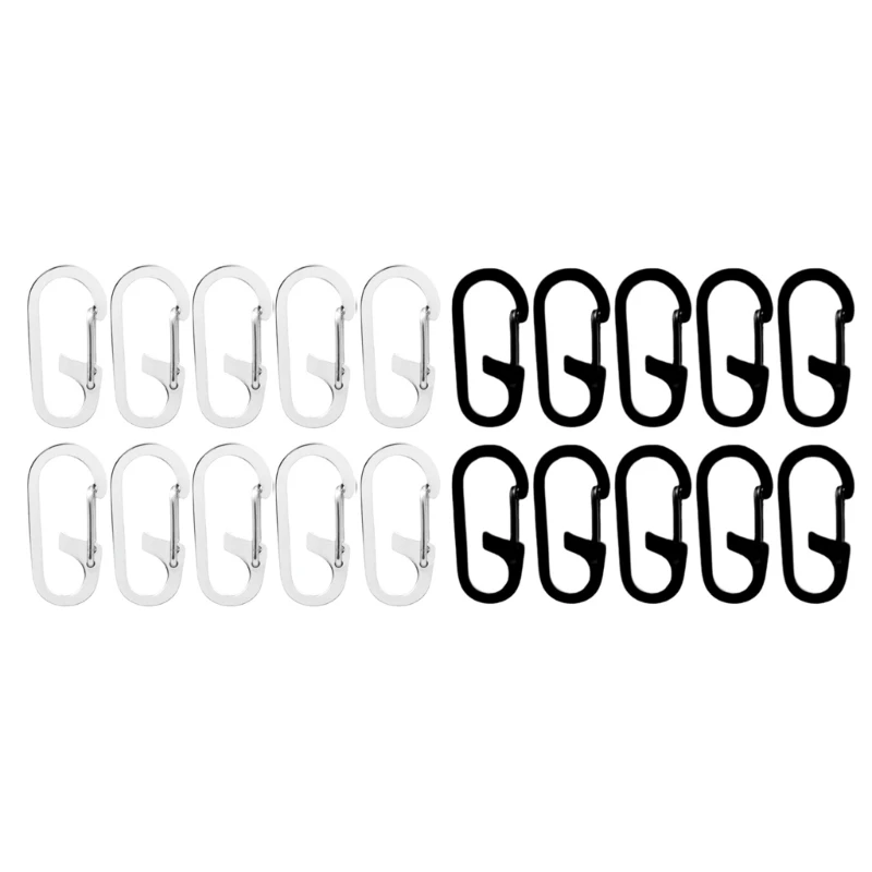 10 шт., карабиновый зажим с проволочной застежкой, пружинный зажим, крючок, зажим для ключей для кемпинга 10 шт., карабиновый зажим с проволочной застежкой, пружинный зажим, крючок, зажим для ключей для кемпинга