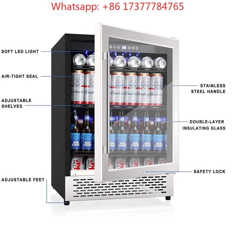 24" Commercial Beverage Cooler Fridge Beverage Refrigerator Drink Fridge Wine and Beverage Coolers