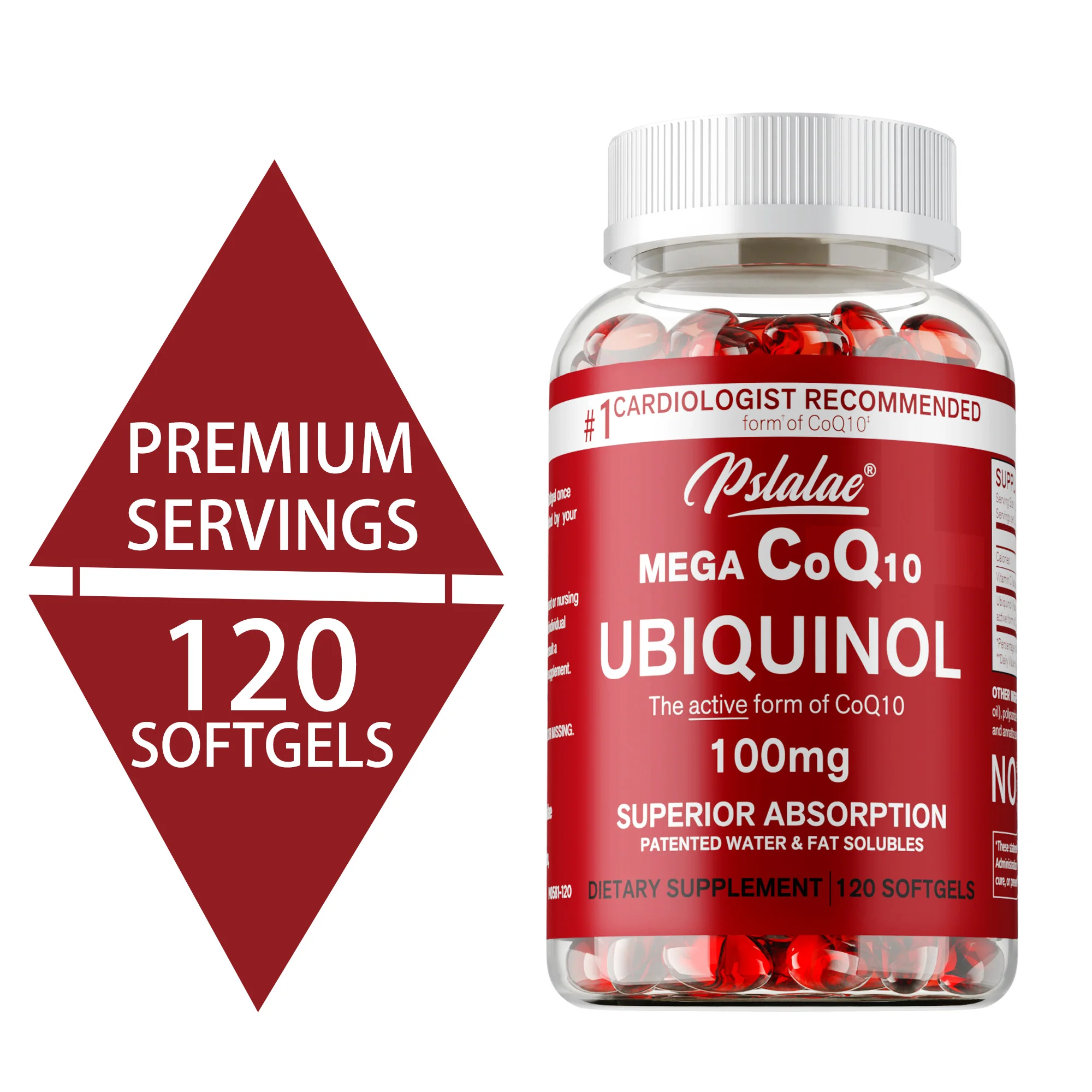 

Mega Ubiquinol 100 мг CoQ10 — для энергетического производства, улучшения кровообращения, поддерживает здоровье сердца и сердечно-сосудистой системы, без GMO