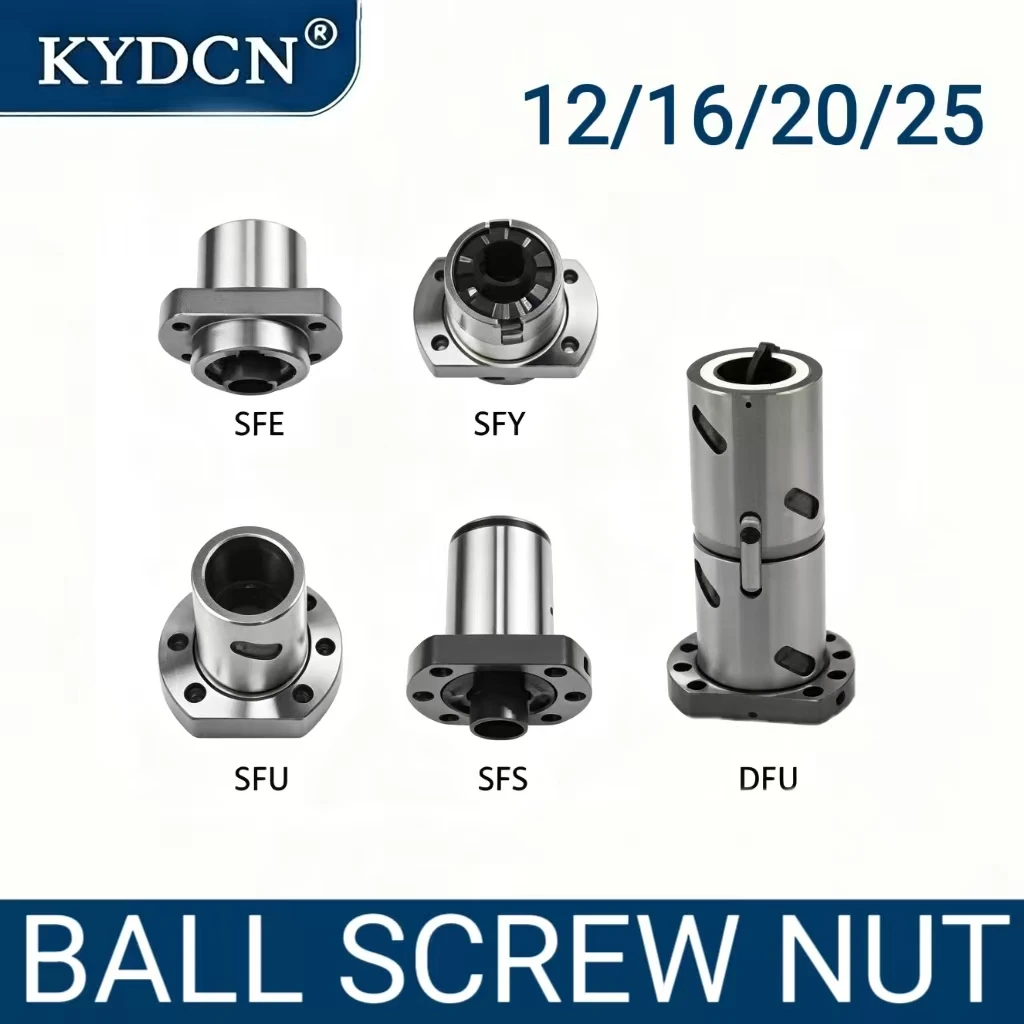 CNC DIY Carving Machine Ball Nut SFU Flange Screw Parts 1204 1604 1605 2004 2005 2010 2504 2505 2510 3204 3205 3210