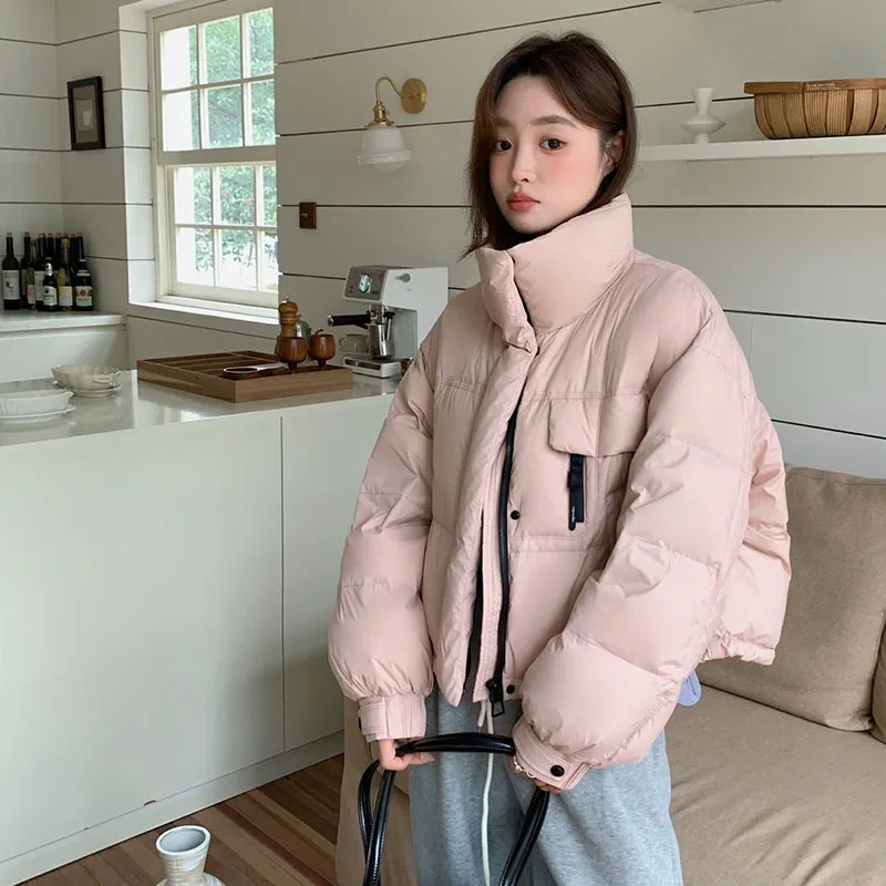 Doudoune courte pour femme, manteau bouffant doux et amincissant, épais, garde au chaud, vêtements d'extérieur tendance, nouvelle collection hiver 2025