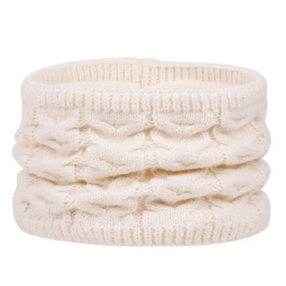Thickened Women Hat Scarf Gloves Set Solid Color Beanie Hat Pompom Beanies Hat Warm Thermal Winter Knit Gloves Set Winter Season