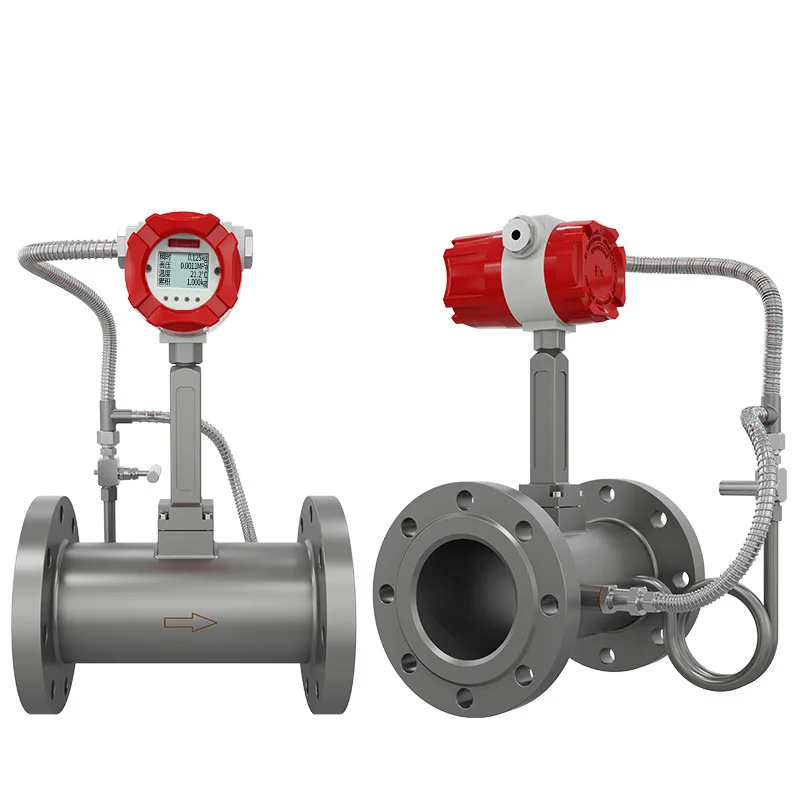 Vortex flowmeter temperature and pressure compensation steam compression high temperature and high and dyeing digital  flowmeter