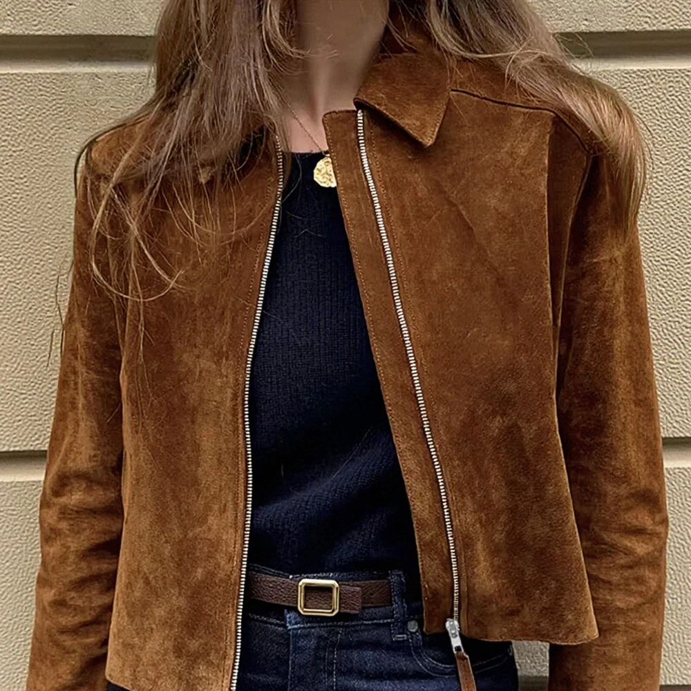 

Casual Round Neck Jacket Spring Dress Autumn Women's Fashion Top Style Simple Design Comfortable Fit