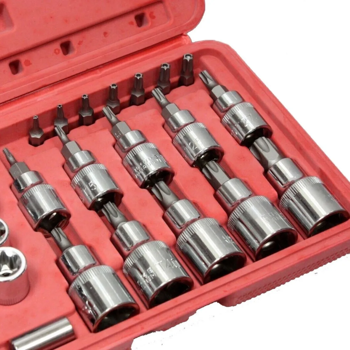 Kit de broca à prova de violação Star Torx Sleeve - Kit de 30 peças de 1/4 polegadas 3/8 polegadas 1/2 polegadas