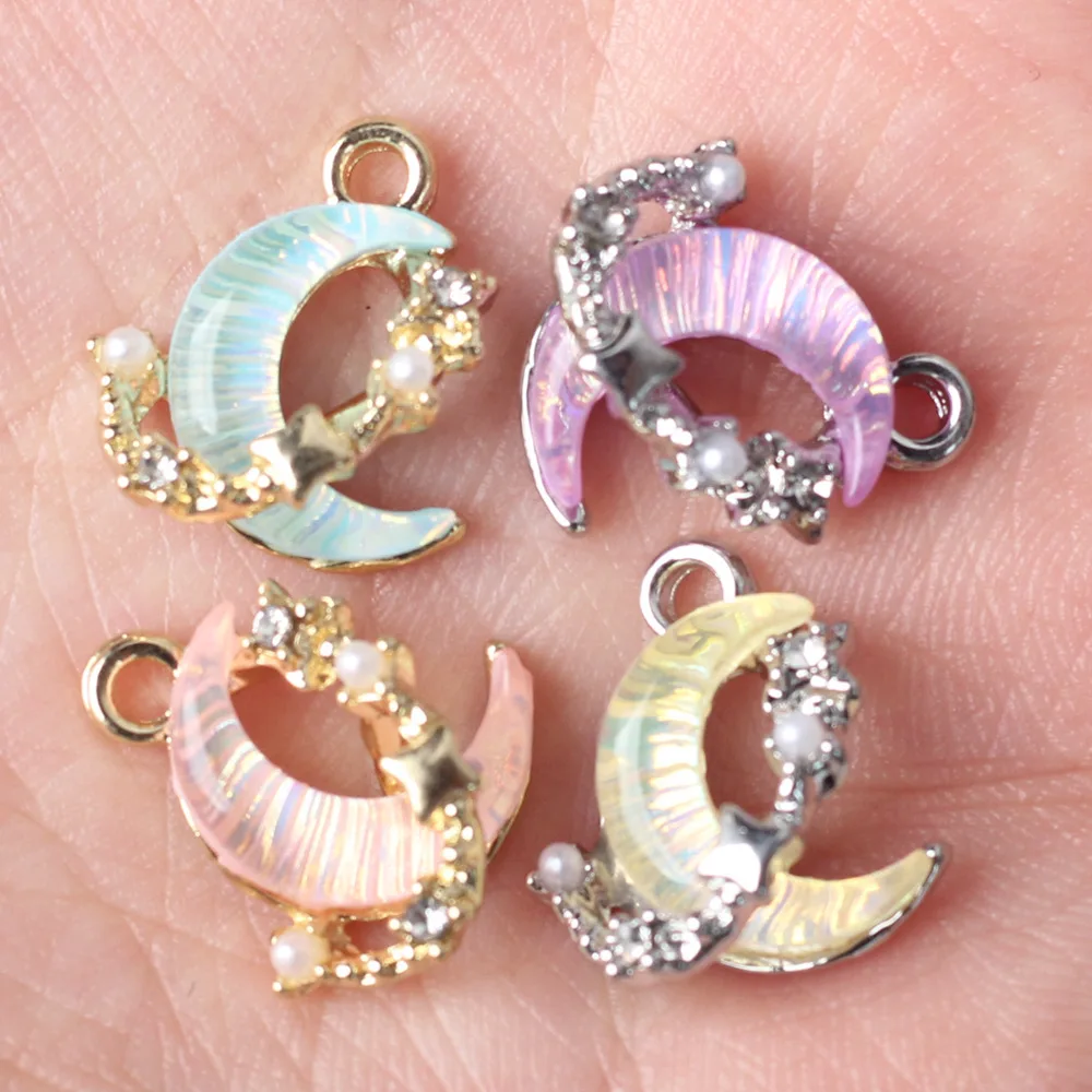 DIY Jewelry Making Zinc Alloy Charms with Resin Galaxy Pendant for Bracelet Necklace Earring 10pcs/lot