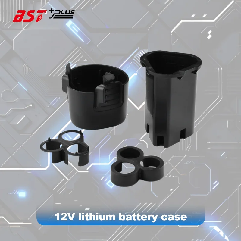 12V DC Electric Tools Hand Lithium Drill Power Li-ion Battery Protection Board BMS Circuit 18650 4 Packs Case Shell Bracket