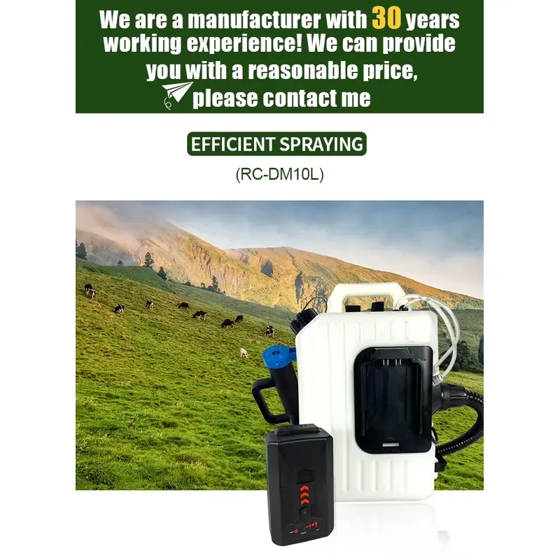 10L Portable Electric Backpack Sprayer Lithium Battery Garden Watering Tool Low Voltage Plant Misting Device for Agriculture
