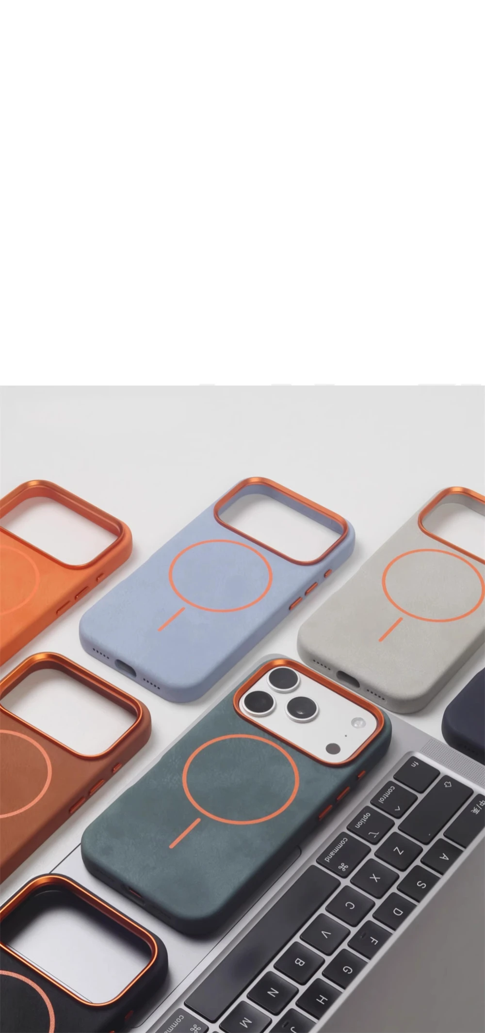 Luxuriöse Elefanten-Textur PU-Leder für Magsafe-Hülle für iPhone 18 17 Pro Max Air 16 15 13 14 Metall-Objektiv Magnetische Anti-Sturz-Hülle – Detail 1