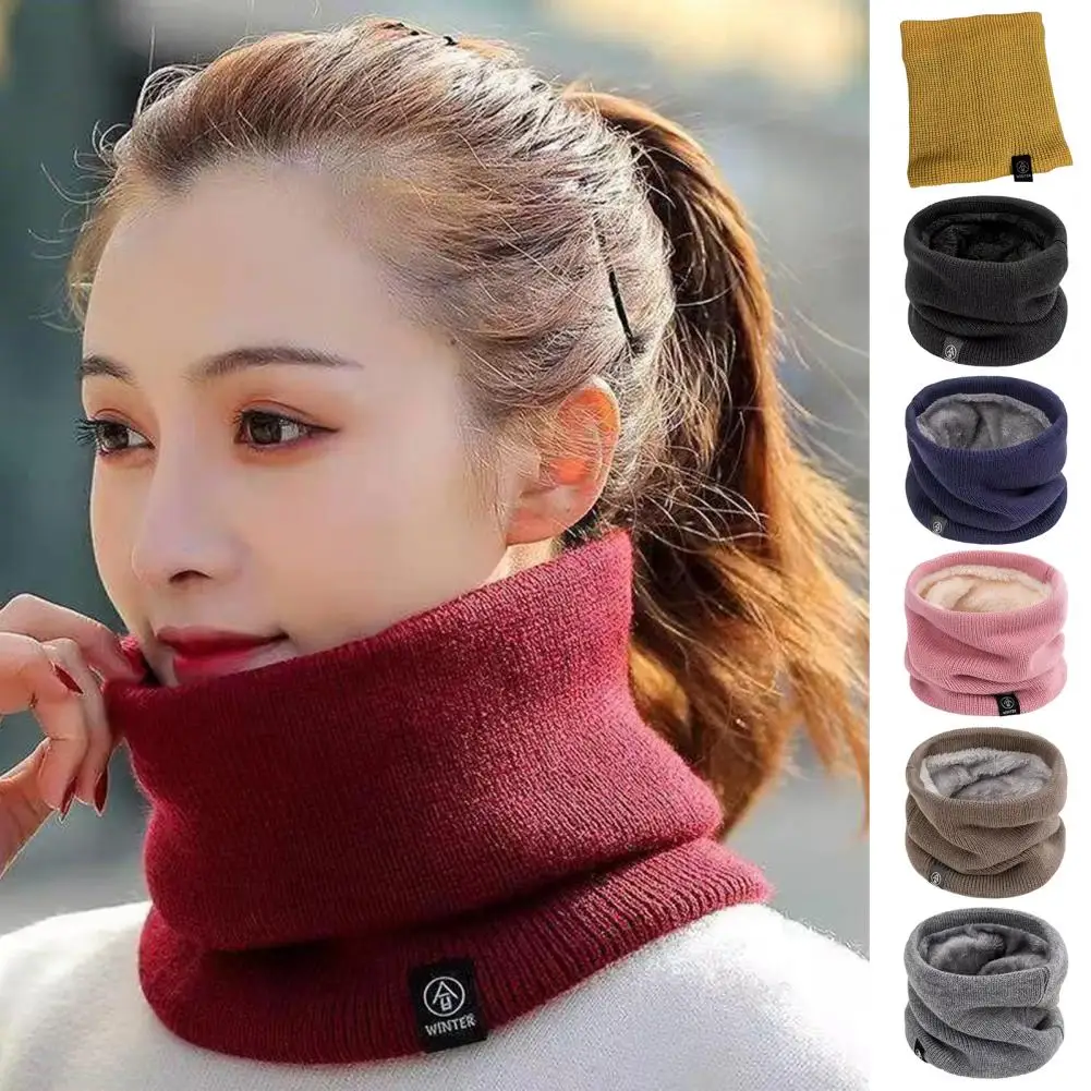 Unisex Scarf Winter Plush Lined Neck Gaiter for Men Women Weather Scarf with Elastic Design Versatile Outdoor Accessory Unisex