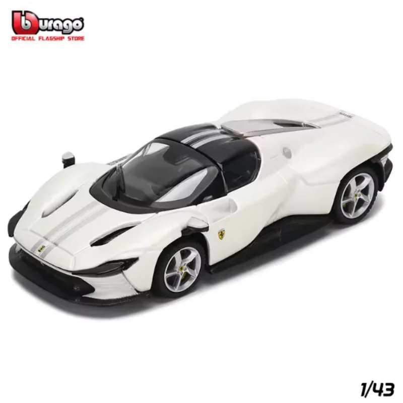 

Bburago 1:43 Ferrari DAYTONA SP3 Monza SP2 white Alloy Luxury Vehicle Diecast Pull Back Cars Model
