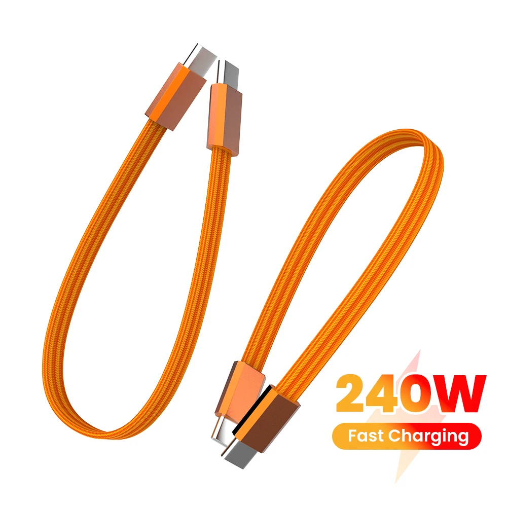 240W USB Type C to Lighting USB C Super Fast Charging Power Bank Data Cable PD Charging For Iphone 17 16 Samsung POCO Xiaomi