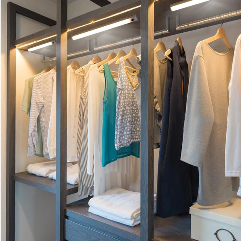 LED أضواء تحت الكابين للمطبخ اليد الاجتياح التبديل PIR محس حركة خزانة خزانة مصباح Led ضوء الليل 30/40/50 سنتيمتر السرير