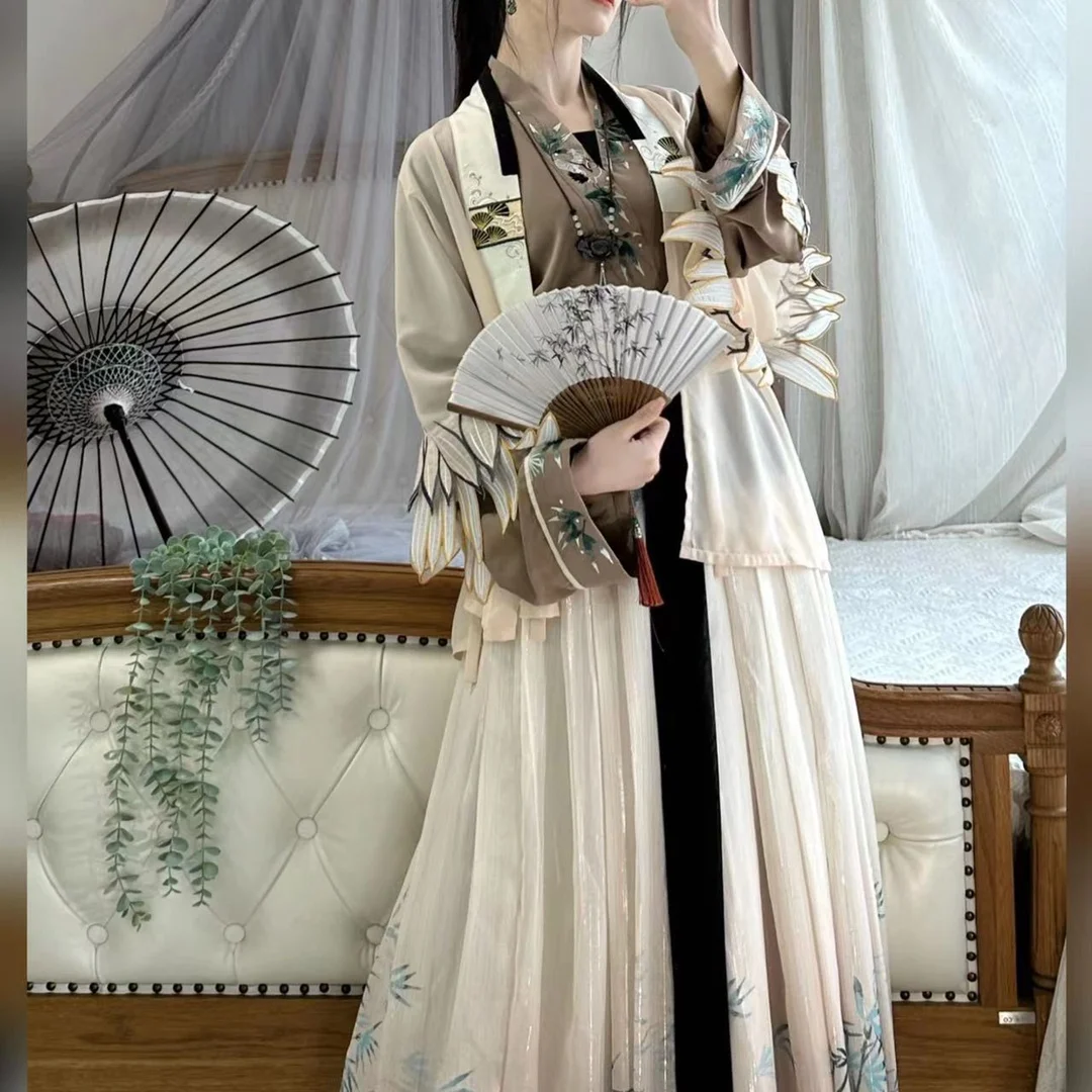 Women's Hanfu Ming-Made Collar Pair Wear Exquisite Embroidery Daily Spring and Autumn All-Match Style