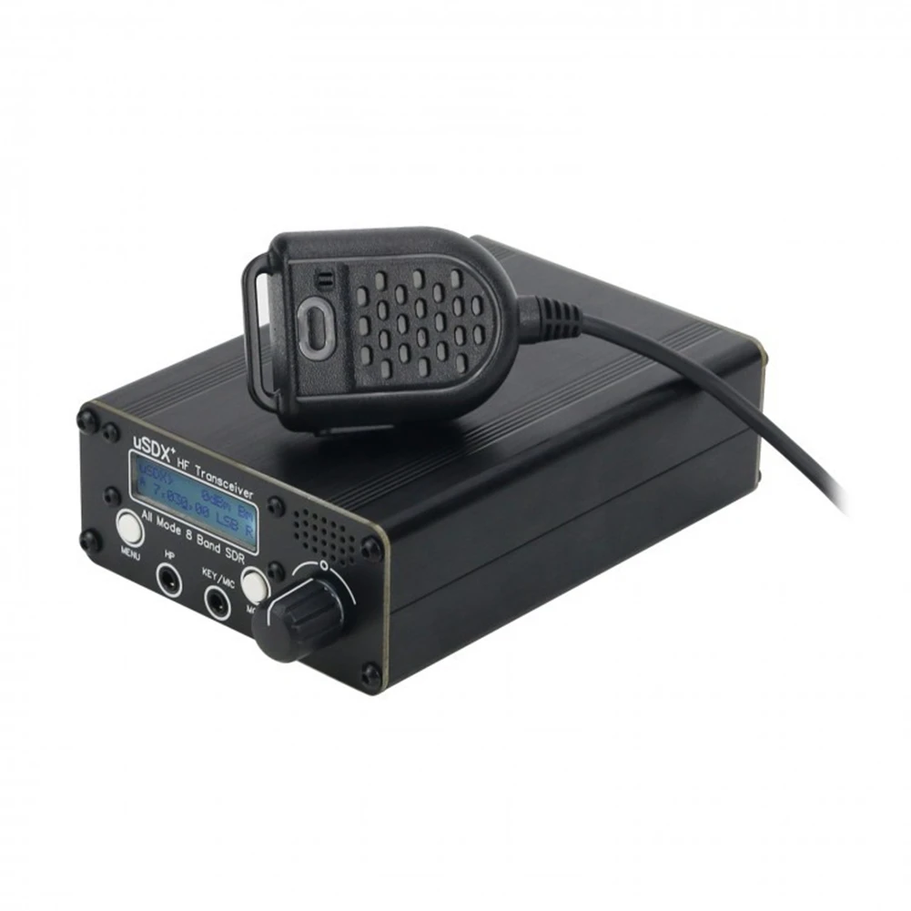 Upgraded 3-5W USDX+ SDR All Mode 8 Band HF Radio QRP CW Transceiver 80M/60M/40M/30M/20M/17M/15M/10M, US Plug NO Battery