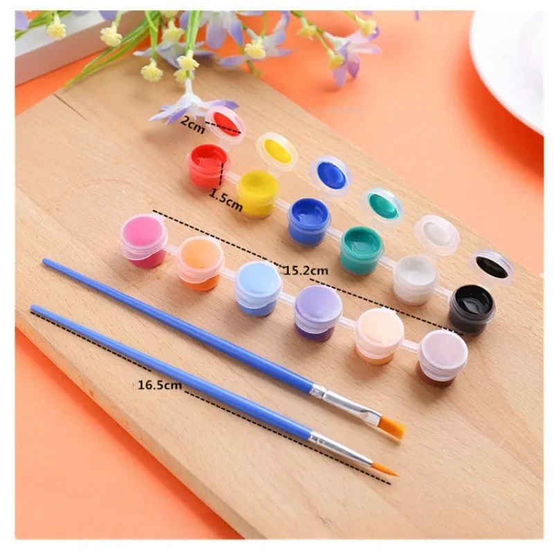 2ml12 Color Watercolor Set Acrylic Paint Art Supplies Children's Hand Painting/Wall Painting Paint Plaster Doll Coloring  Paint