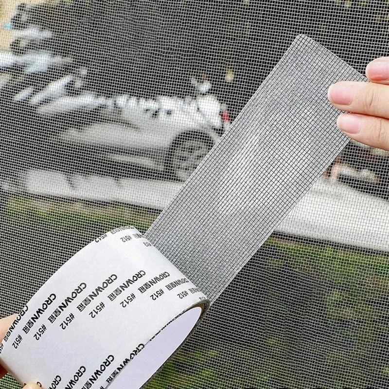 Window Screen Repair Sticker Gray Mosquito Repellent Self-adhesive Tool Home Window Screen Mosquito Net Repair Decorative Tape