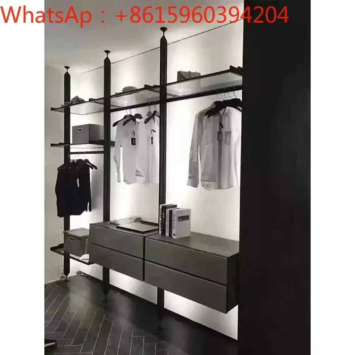 Open Wardrobe Cabinet Home Furniture Luxury,bedroom Furniture for Bedroom Popular  Design Aluminum Walk in Closet