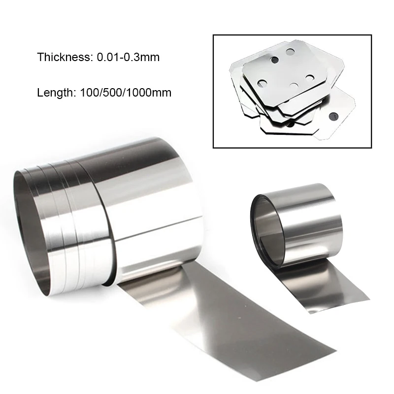 1pcs thickness 0.01mm~0.3mm 304 stainless steel strip plate, thin steel plate corrosion resistance, length 100-1000mm