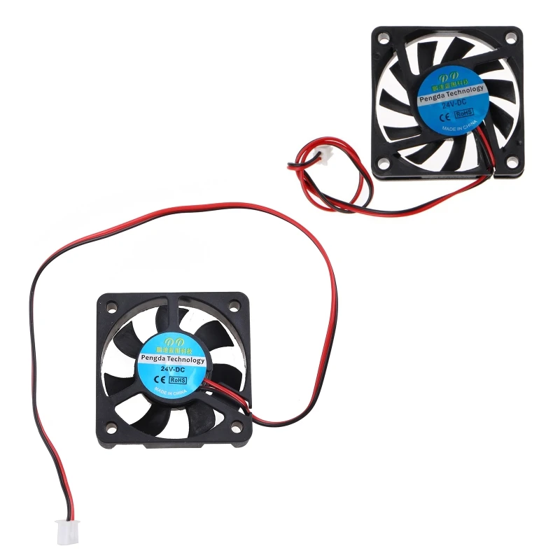 Ventilateur de refroidissement à roulement à manchon pour système CPU d'ordinateur, refroidisseur de 60mm pour PC, 24V DC, 2 broches, 60x60x10mm