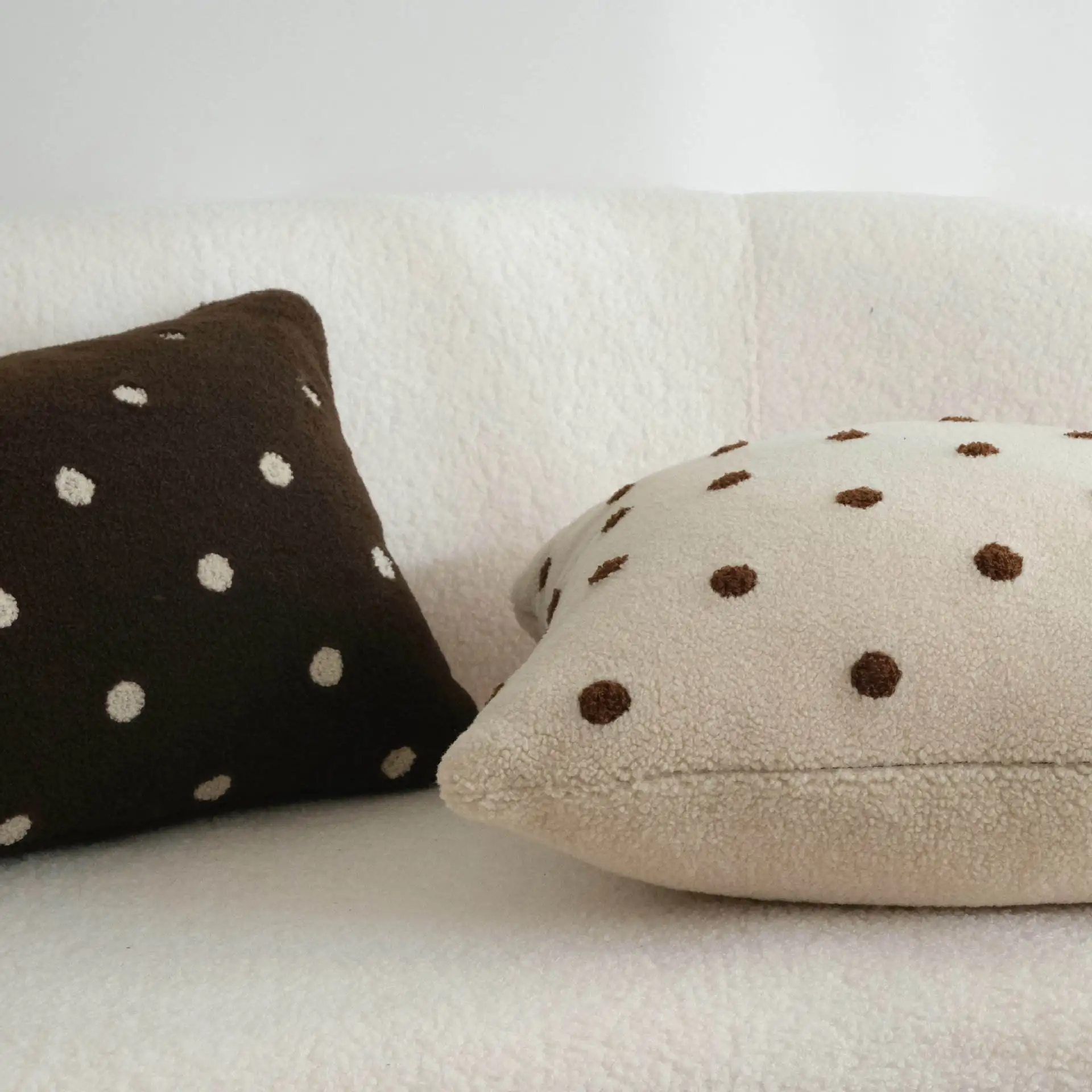 Cream Storm Point Cute White Pillow Cover Nordic Living Room Sofa Ins Pillow Cases Home and Decoration Cushion Covers