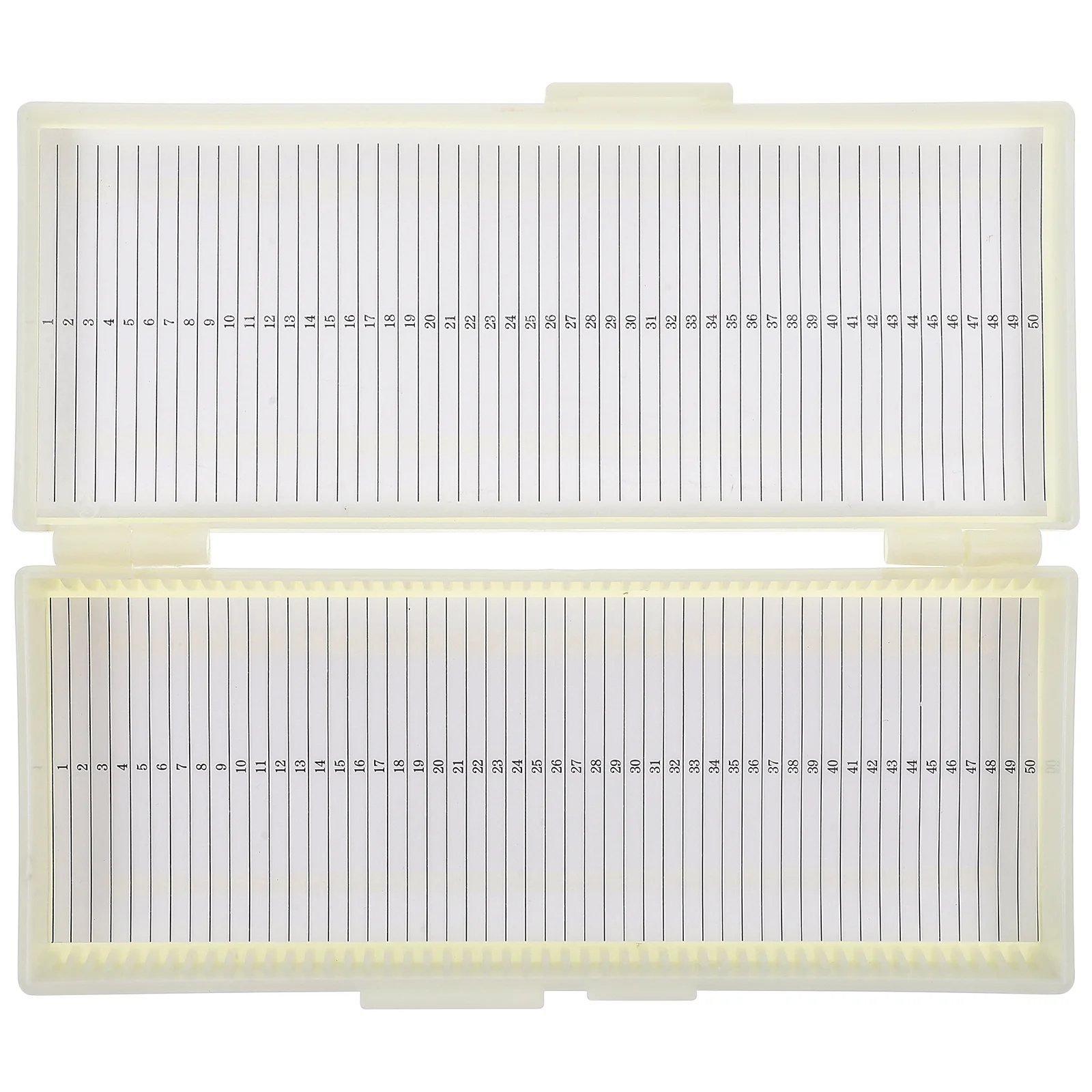 50 Grid Professional Storage Box Microscope Slide Storage Box Slide Capacity Box ( Color) Storage