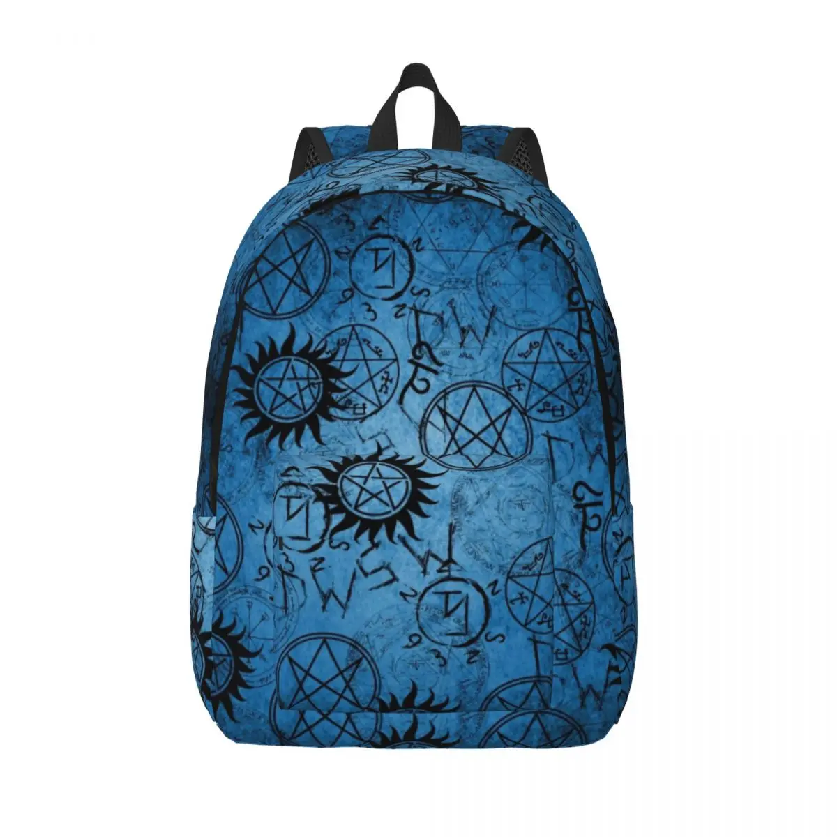 

Supernatural Blue Printed Lightweight Casual Schoolbag For School, Outdoor, Shopping, Office 15.7in 17.7in