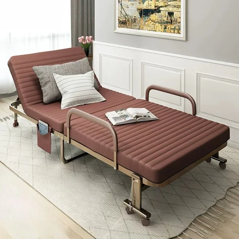 Single office recliner, simple home folding bed for lunch break, marching portable escort bed