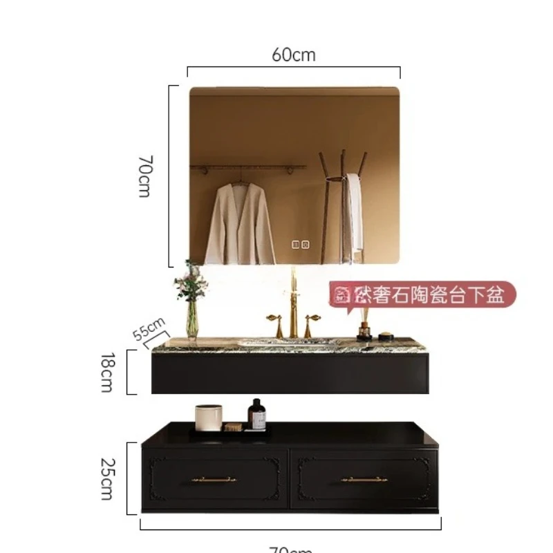 

Платиновый бриллиант, роскошный камень, керамическая раковина, светлый роскошный стиль, резиновый деревянный шкаф для ванной комнаты, умывальник