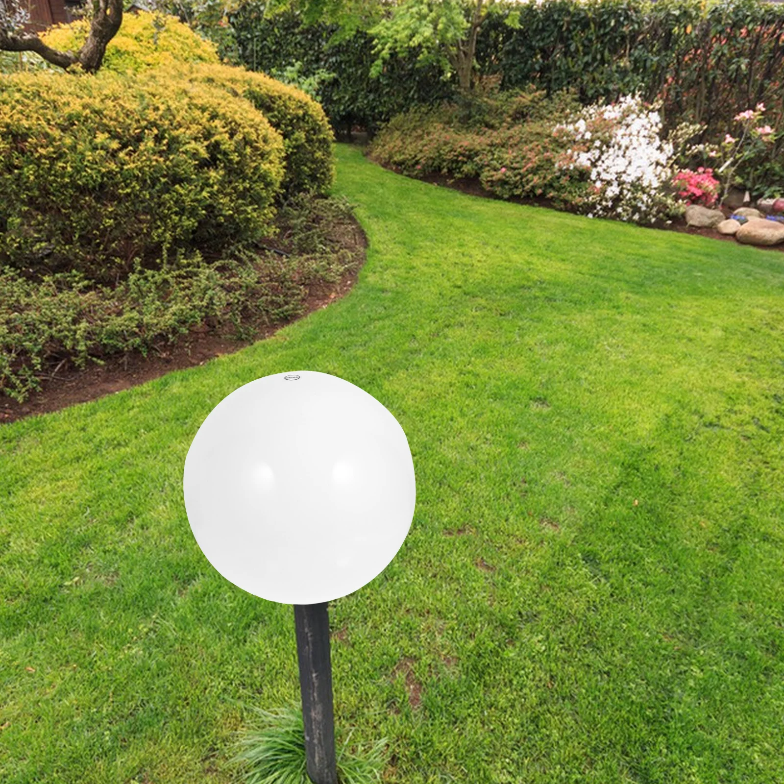 Pantallas de lámpara en forma de bola, pantalla de lámpara redonda acrílica para exteriores, cubierta de globo de repuesto para poste de luz exterior, colgante blanco