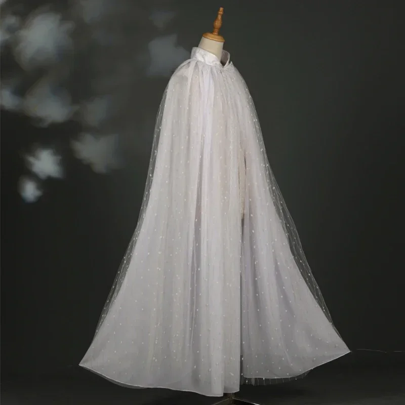 Lace-Up Hanfu Cloak Women Men Fairy White Hanfu Clothing Coat Cosplay Costume Chinese Festival Performance Hanfu Dress DNV16369